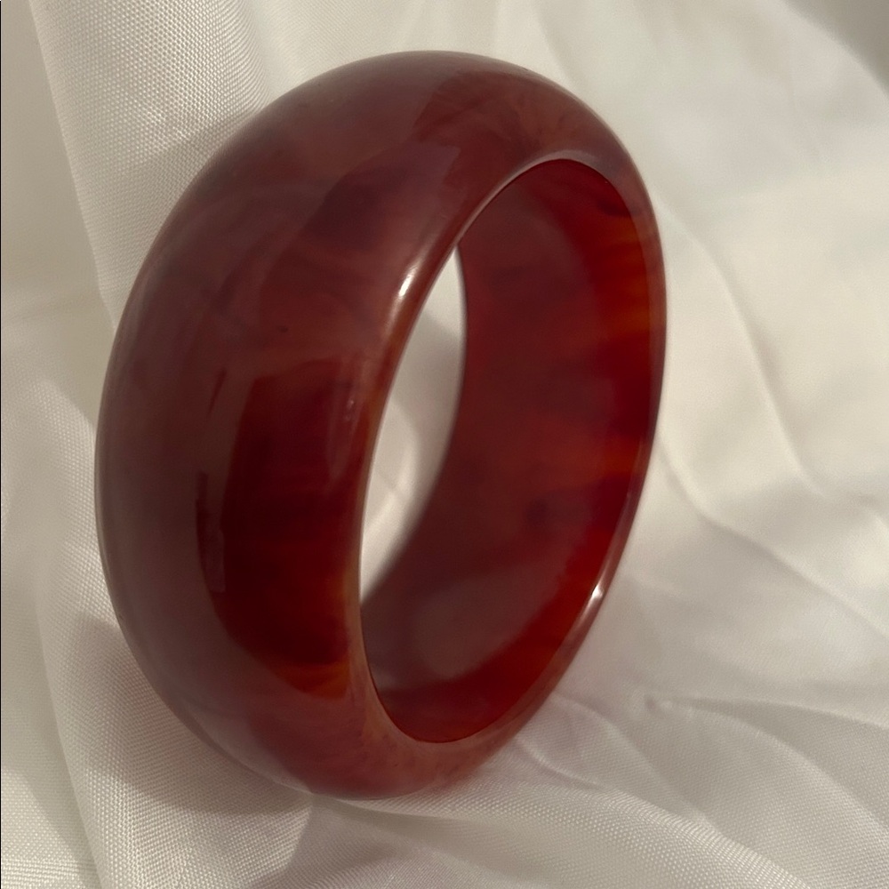 Bakelite Cherry Marbled Bangle